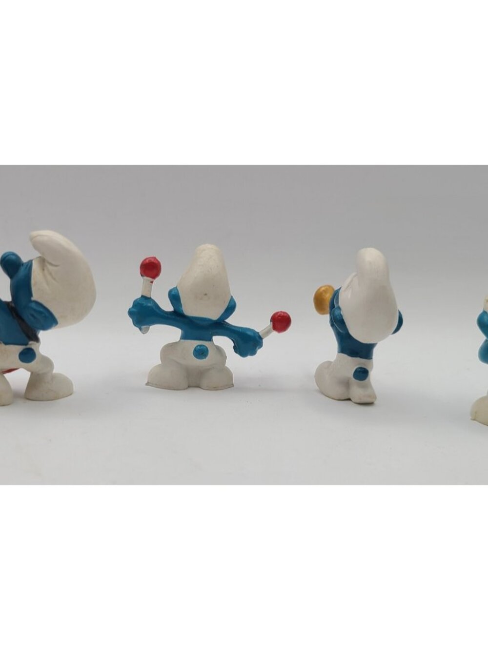 VTG Smurfs Band Figurines Lot – Guitar, Drums, Trumpet PVC Toys Pre US - Picture 5 of 8